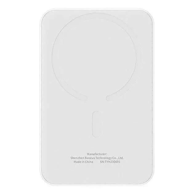 Магнітний павербанк Baseus Magnetic 5000 mAh 20 W з бездротовою зарядкою MagSafe та індикатором заряду білий - фото 2