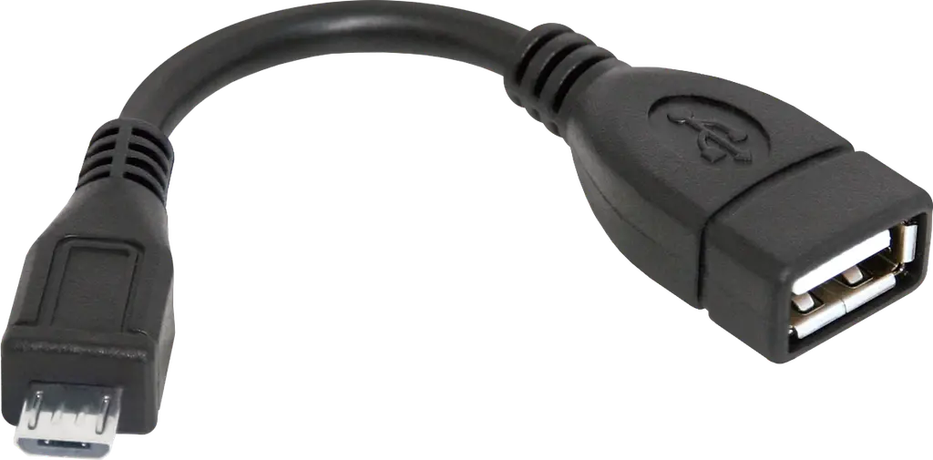 Перехідник OTG micro USB M USB AF, 8см - фото 2
