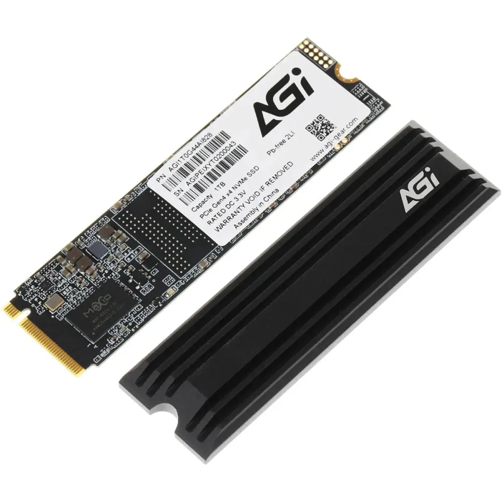 SSD 1Tb AGI AI828 M.2 2280 PCIe Gen 4x4 NVMe 1.4 3D NAND, Retail - фото 5