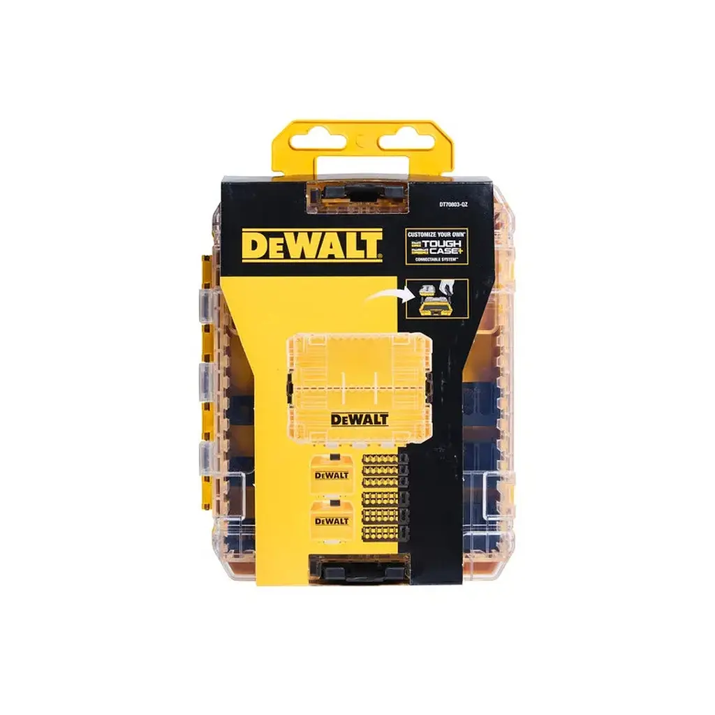 Ящик для інструментів DeWALT для біт системи TSTAK Tough Case М із футляром-2 шт, касетами для біт 6 шт. (DT70803) - фото 4