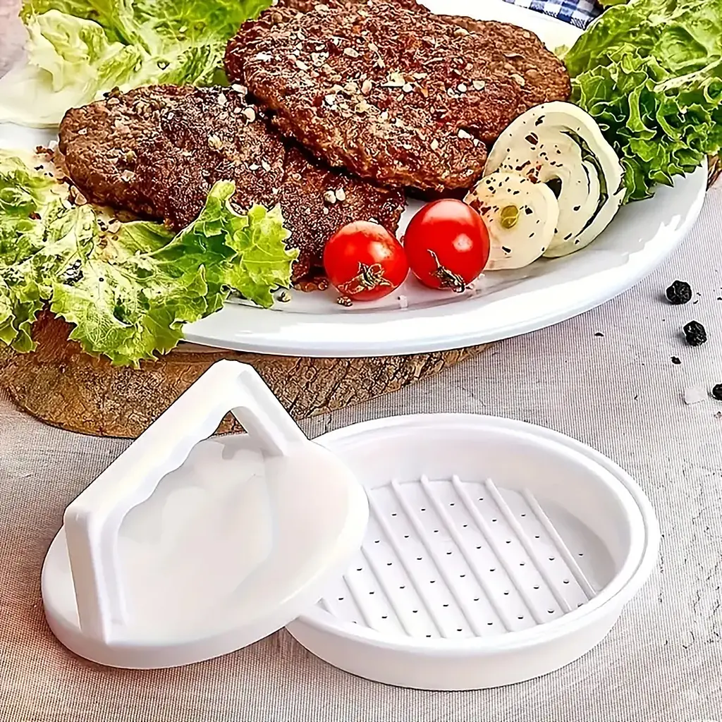 Пресс для бургеров и котлет ручная пресс-форма для гамбургеров, Kitchen Master Белый 87320 - фото 7