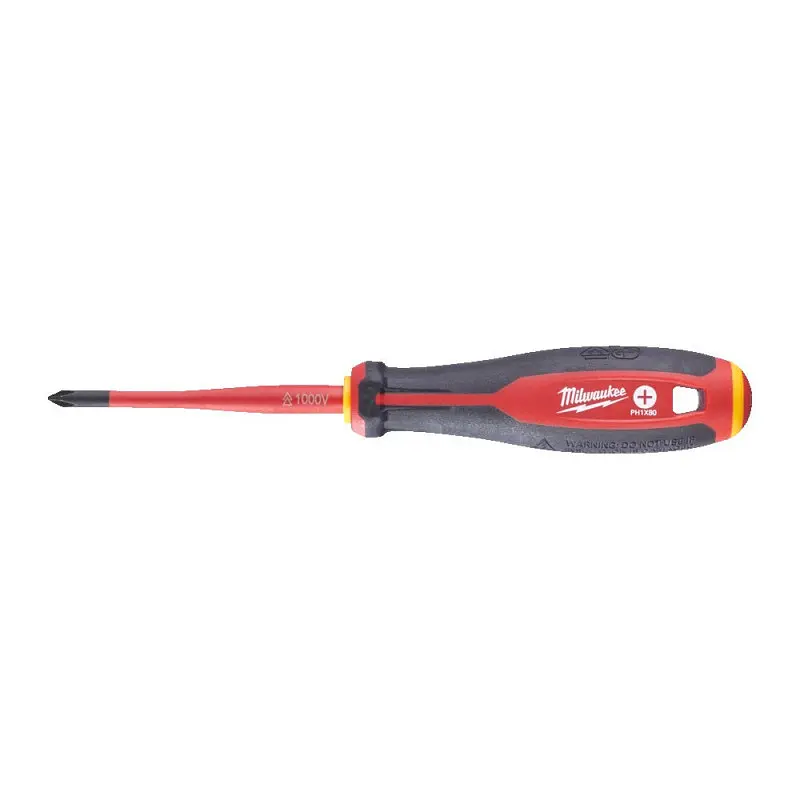Викрутка з тригранною рукояткою ізольована VDE MILWAUKEE, PH1х80мм - фото 2