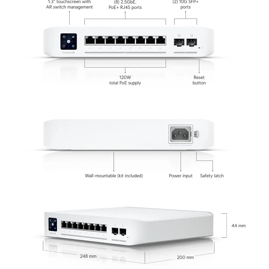 Комутатор мережевий Ubiquiti USW-PRO-8-POE - фото 9