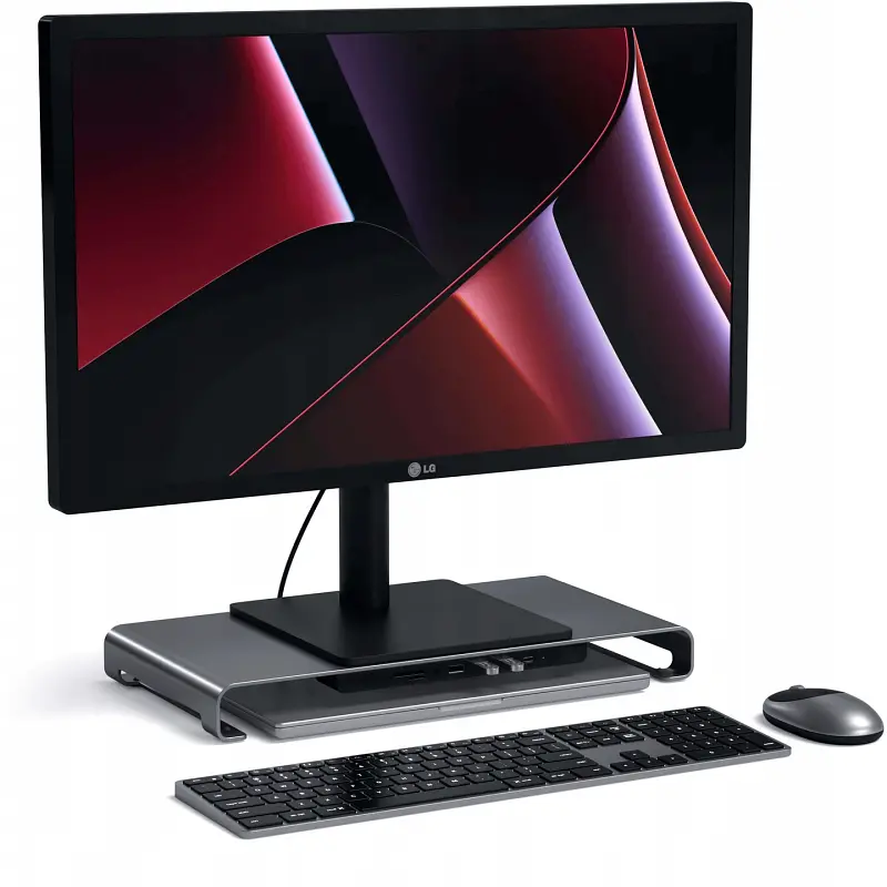 Подставка для монитора‌ Satechi Aluminum USB-C Monitor Stand Hub XL Space Gray (ST-UCSHXLM) - фото 5