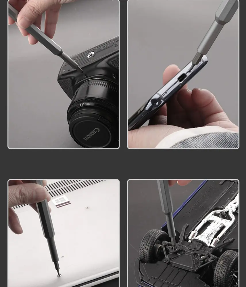 Набір магнітних прецизійних викруток Kit Bits Hammer 25 в 1 для точних робіт, дрібного ремонту в кейсі - фото 9