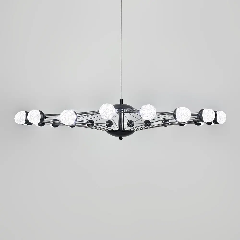 Люстра-колесо в стиле постмодерн на 22 плафона Ø 70 см | Ст. L 20044/22 BK | Line F - фото 6