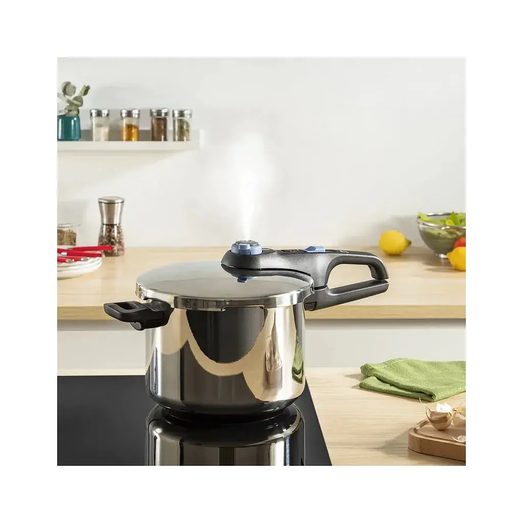 Каструля Tefal Secure Trendy Скороварка з паровим кошиком 4л (P2580402) - фото 6
