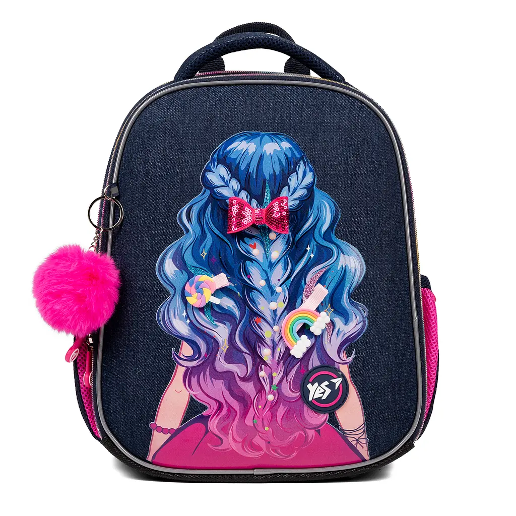 Рюкзак каркасний YES H-100 Beautiful Hair 35х28х15 см Різнокольоровий (550093) - фото 2