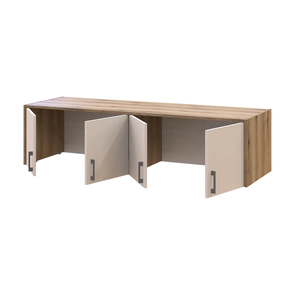 Шафа для одягу Doros Ронді з антресоллю Дуб Артизан/Кашемір 4ДСП 160х52х236 (80737829) - фото 8