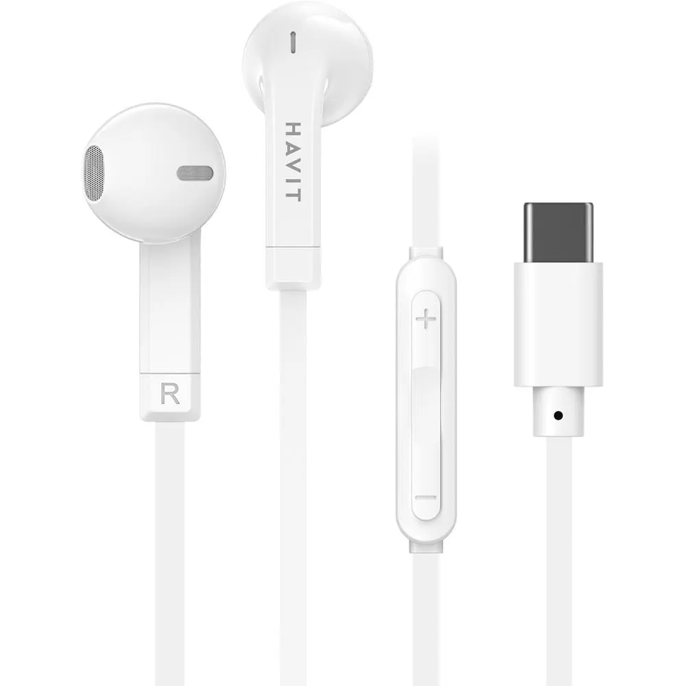 Наушники с микрофоном Havit HV-E336C USB-C white (HV-E336C) - фото 6
