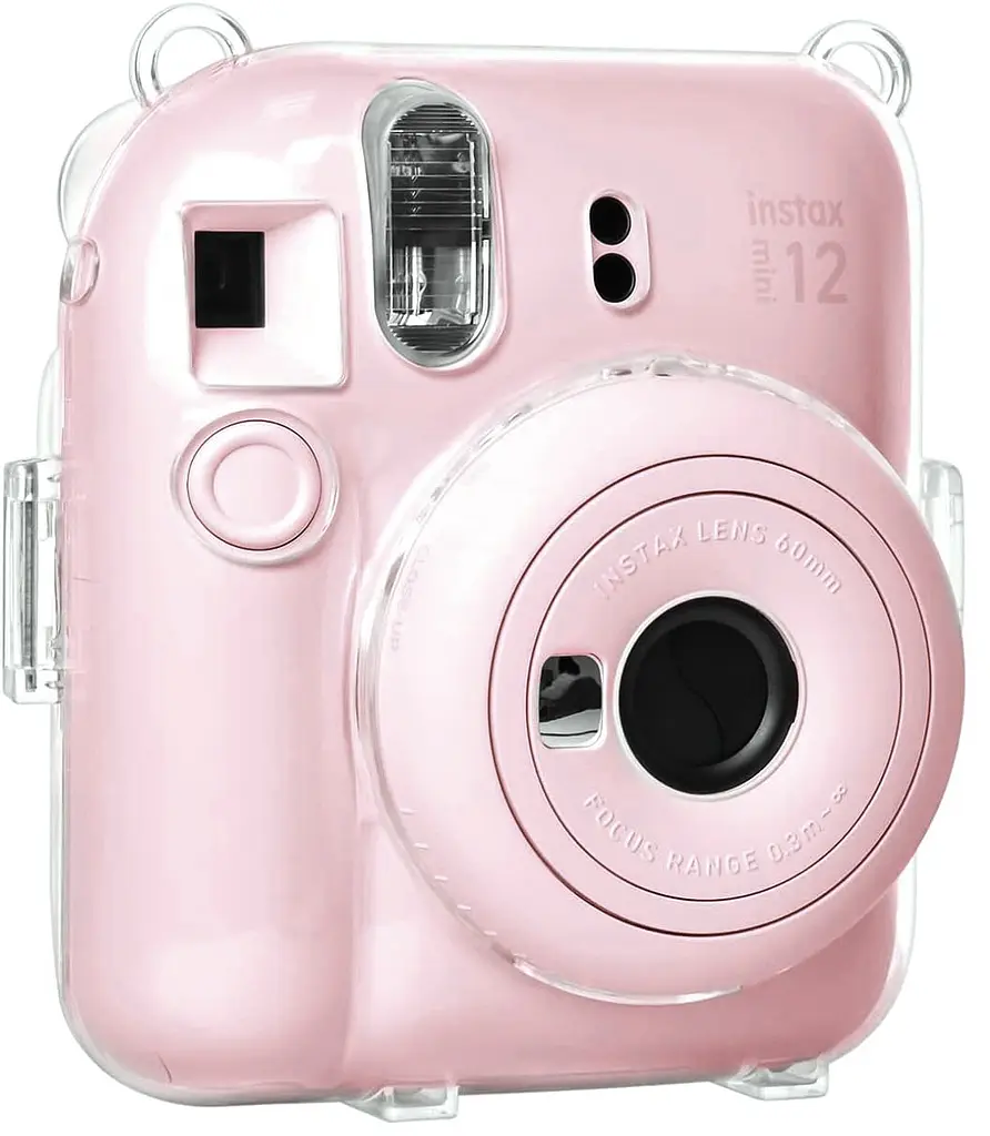 Набор камера Fujifilm Instax Mini 12, Фотобумага 20шт, Прозрачный чехол, Фотоальбом 64 фото Розовый - фото 5