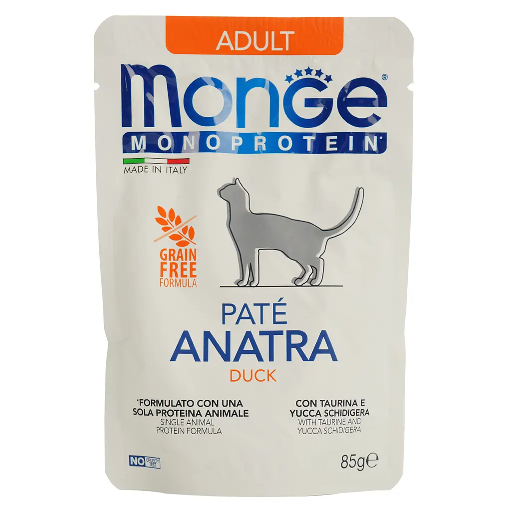 Влажный корм Monge Cat Monoprotein Adult с уткой 85 г (70013703) - фото 2