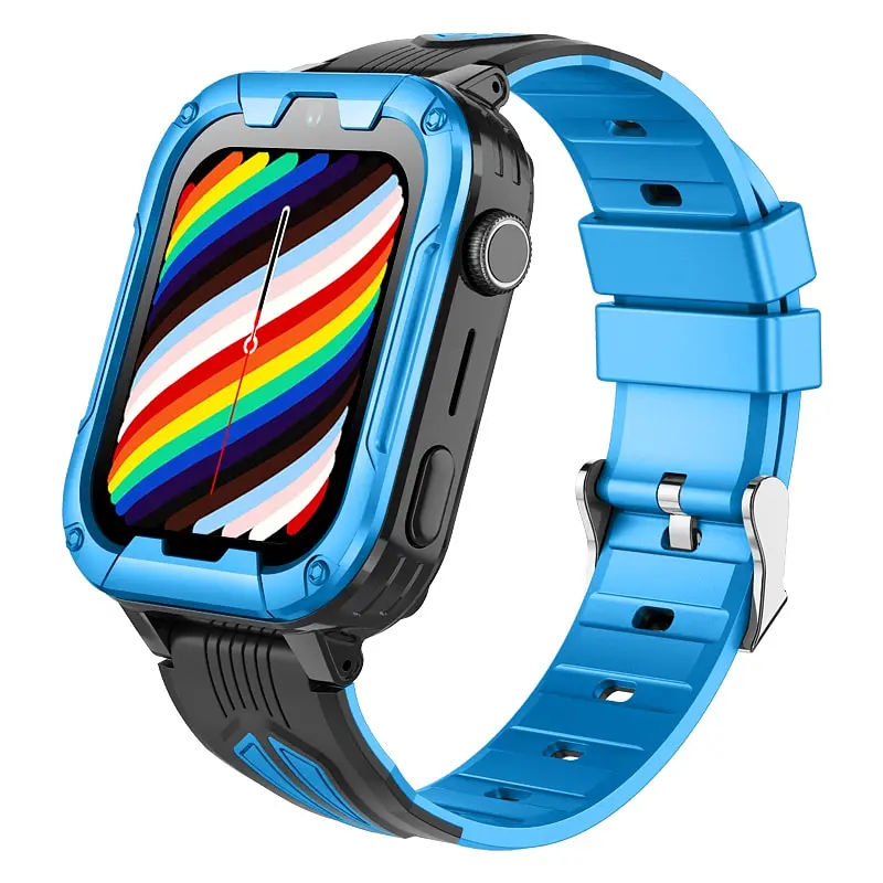 Смарт-годинник дитячі з відеодзвінком Wonlex KT32 Original WI-FI GPS SIM-карта Blue (18344) - фото 3
