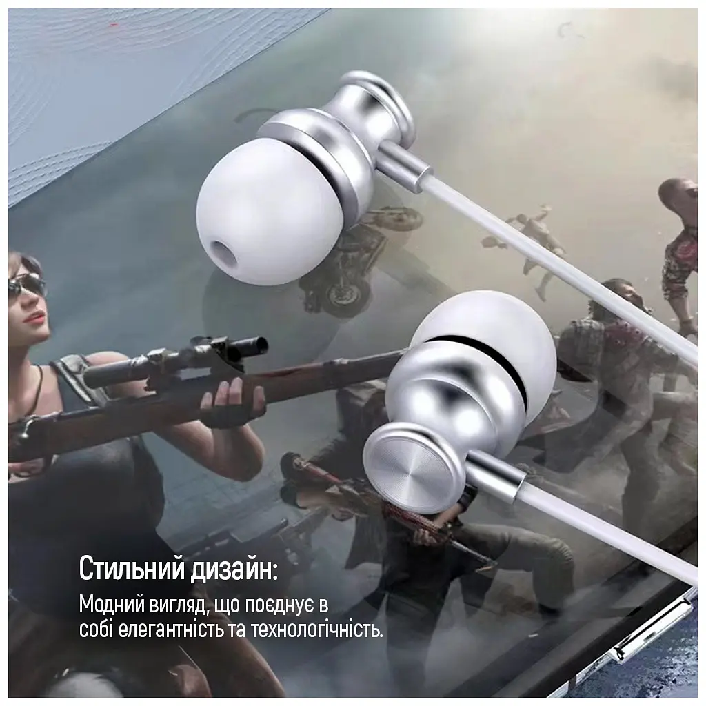 Навушники ColorWay 3.5 mm Wired Earphone UrbanBeat White (CW-WD03WT) - фото 6