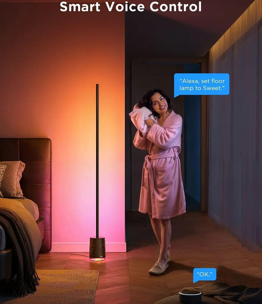 Розумний торшер Govee H6079 RGBICW 1500 lm зі вбудованим динаміком Wi-Fi/Bluetooth - фото 10