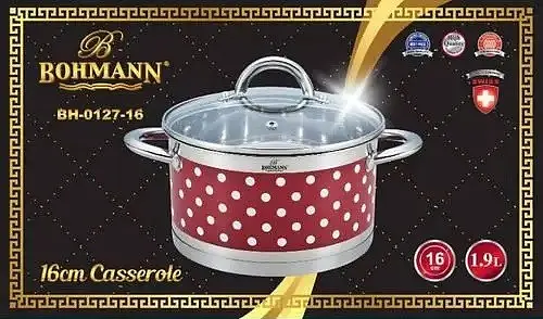 Каструля Bohmann BH 0127-16 1.9л Red - фото 8