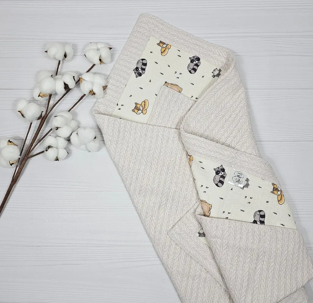 Плед дитячий мусліновий 90х90 a.l.babybox Лісова мелодія - фото 2