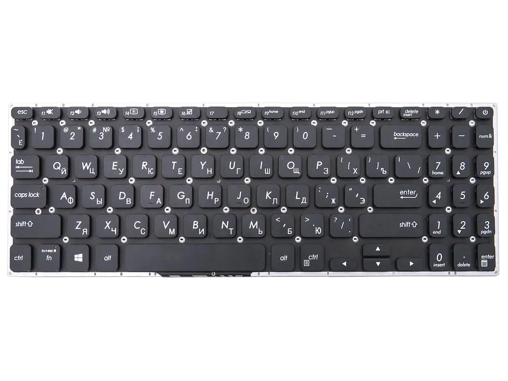 Клавіатура для ASUS VivoBook S530, X530, K530, S530F, S530UA, X530FA, X530UN (RU Black без рамки) - фото 3