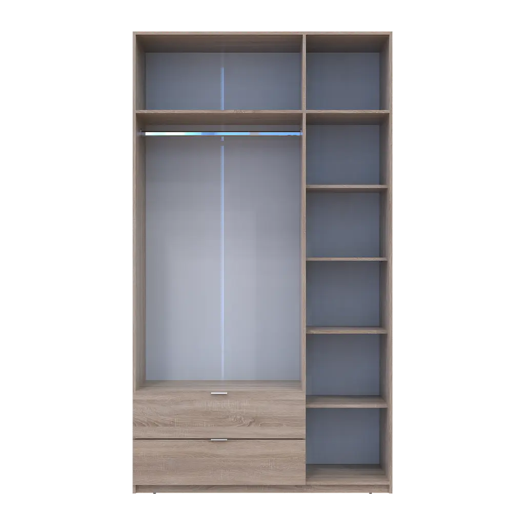 Шафа для одягу Doros Лукас Дуб Сонома 3ДСП 135х50х240 (80737803) - фото 3