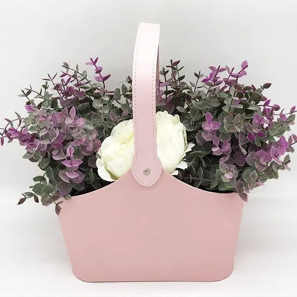 Подарункова коробка UFO Flowers 23х18x17 см рожева (W9569 PINK BOX Flowers) - фото 2