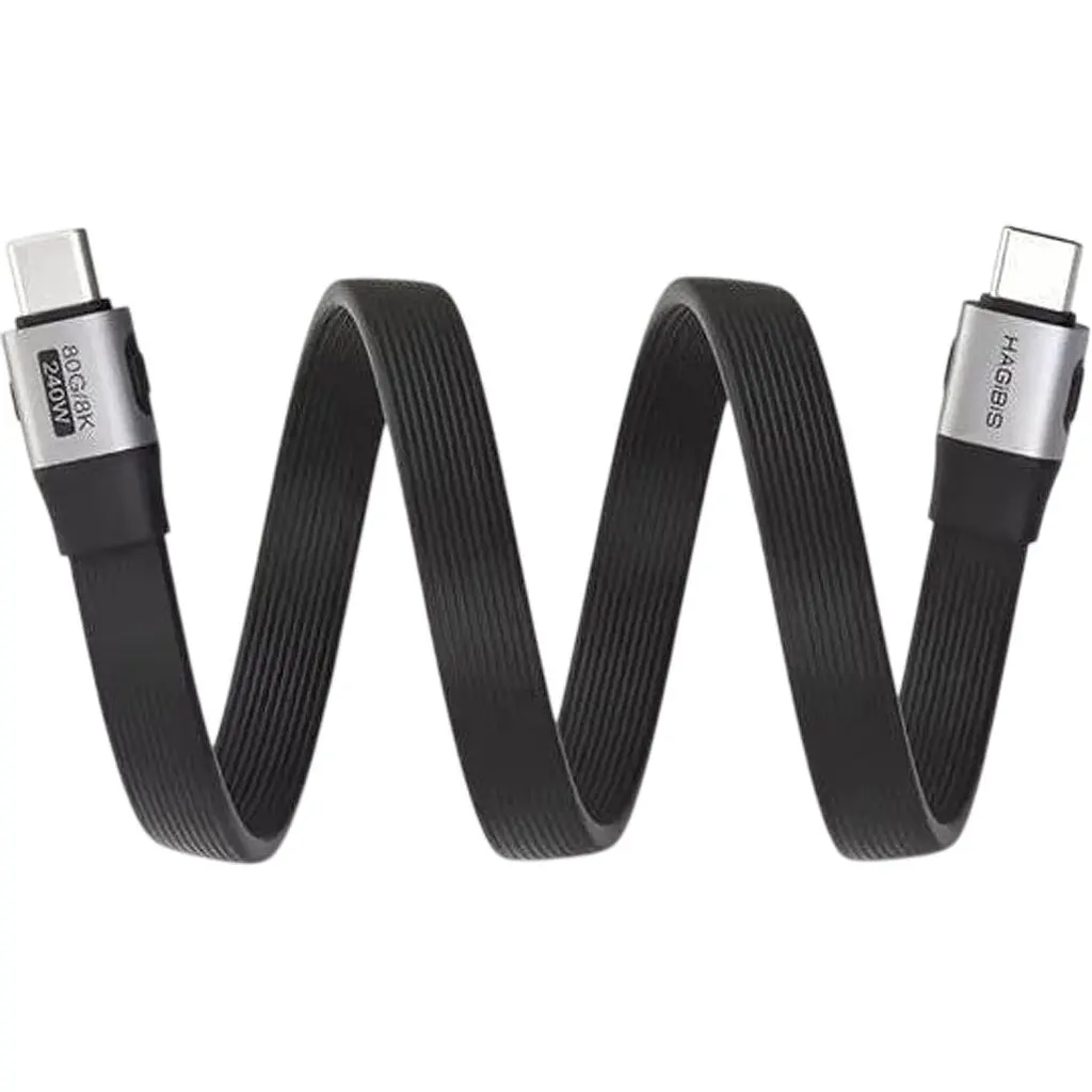 Кабель Hagibis UCD6 USB4 USB-C to USB-C 0.20m [160285] - фото 2