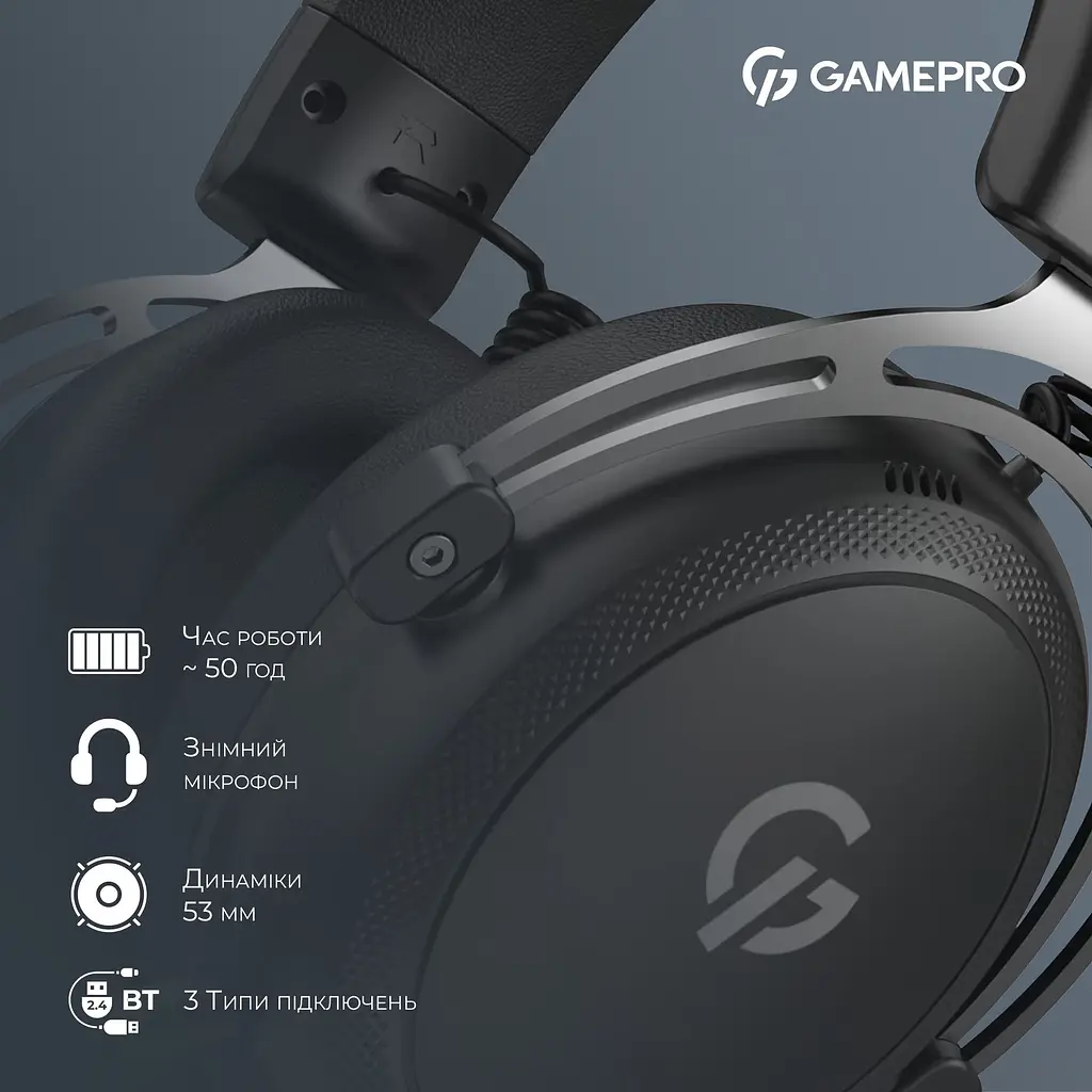 Ігрові навушники GamePro Asgard Skald 4-Mode Black (HSW160B) [153963] - фото 11