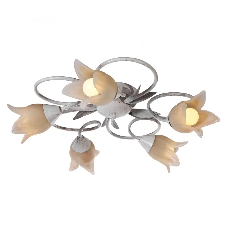 Люстра потолочная Brille флористика E14 60W WH (BKL-169S/5) - фото 5