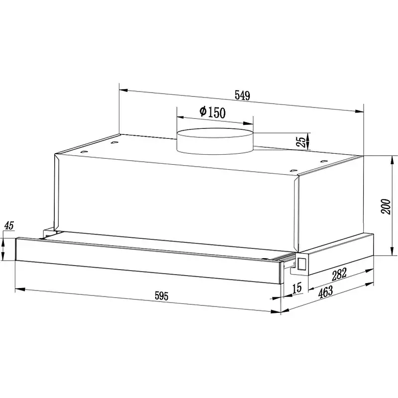Витяжка Interline SLIM BL A/60/2/T - фото 3