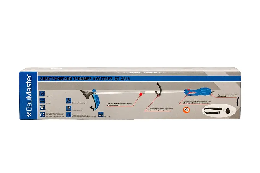 Електротриммер 1500 Вт диск/лісочка BauMaster GT-3515 - фото 8
