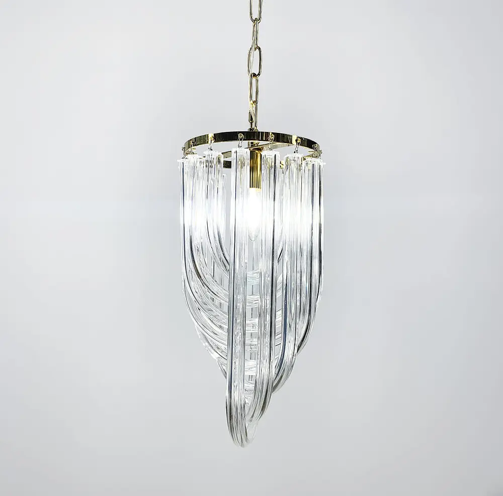 Подвесной светильник Flow Light в золотом каркасе Ø 30 см | Line F | Арт. SA36-300 - фото 5