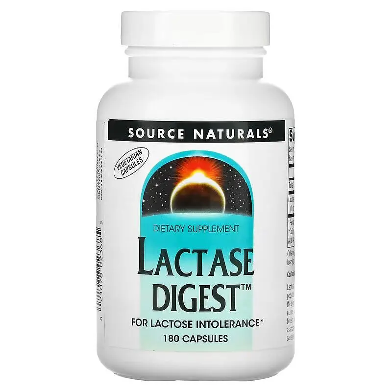 Натуральна добавка Source Naturals Lactase Digest, 180 вегакапсул