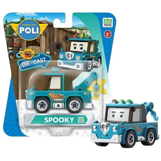 Колекційна машинка Roi Visual Робокар Спукі Die Cast металева блакитна (MRT-0611) - фото 4