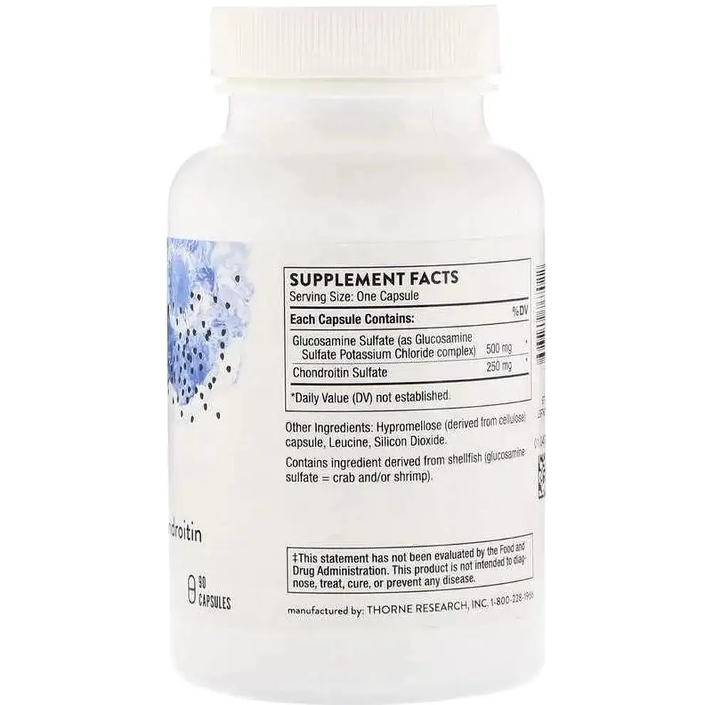 Глюкозамін хондроїтин Thorne Research Glucosamine & Chondroitin 90 капсул - фото 2