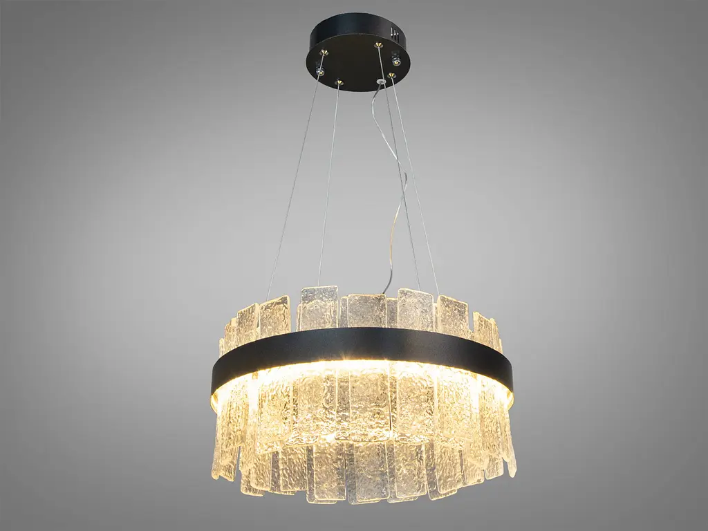 Люстра стельова LED Diasha 817/400PB, 90W, 4950 лм, чорний, кришталева, для коридору, вітальні, спальні, кухні, офісу - фото 3