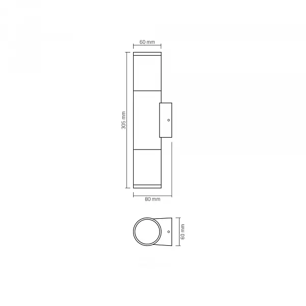 LED Светильник архитектурный AR092B IP54 VIDEX 2xGU10 - фото 6