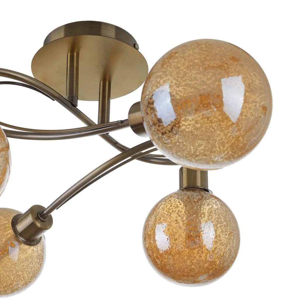 Люстра потолочная Brille галогенная G9 40W AB (LK-694C/4) - фото 7