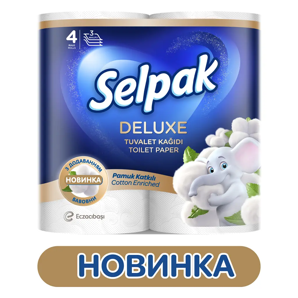 Туалетний папір Selpak Deluxe 3 шари 4 рулони (8690530046566) - фото 2