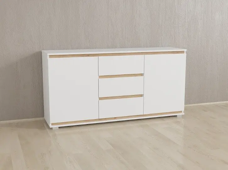 Комод Forte Mikkel Ш 1502/В 759/Г 390 Білий-Дуб крафт планки - фото 2