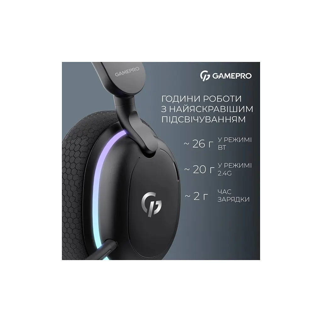 Навушники GamePro Asgard Bragi 7.1 RGB Tri-Mod Black (HSW250B) - фото 11