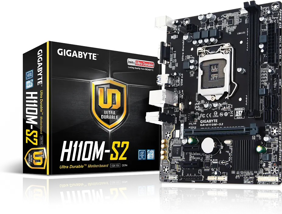 Материнська плата Gigabyte GA-H110M-S2 LGA 1151v1 (GA-H110M-S2) Б/В