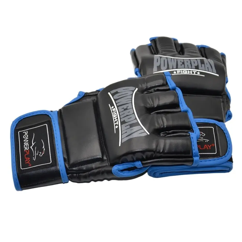 Рукавички для MMA Power Play 3058, Black/Blue - XL