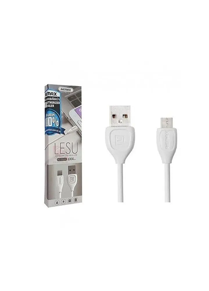 Кабель MicroUSB Remax Lesu RC-050m білий - фото 3