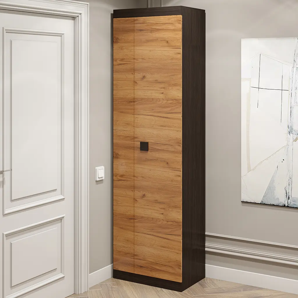 Шафа пряма Еверест Соната-600 Венге темна/ Дуб Крафт Золотий (DTM-2308) - фото 3