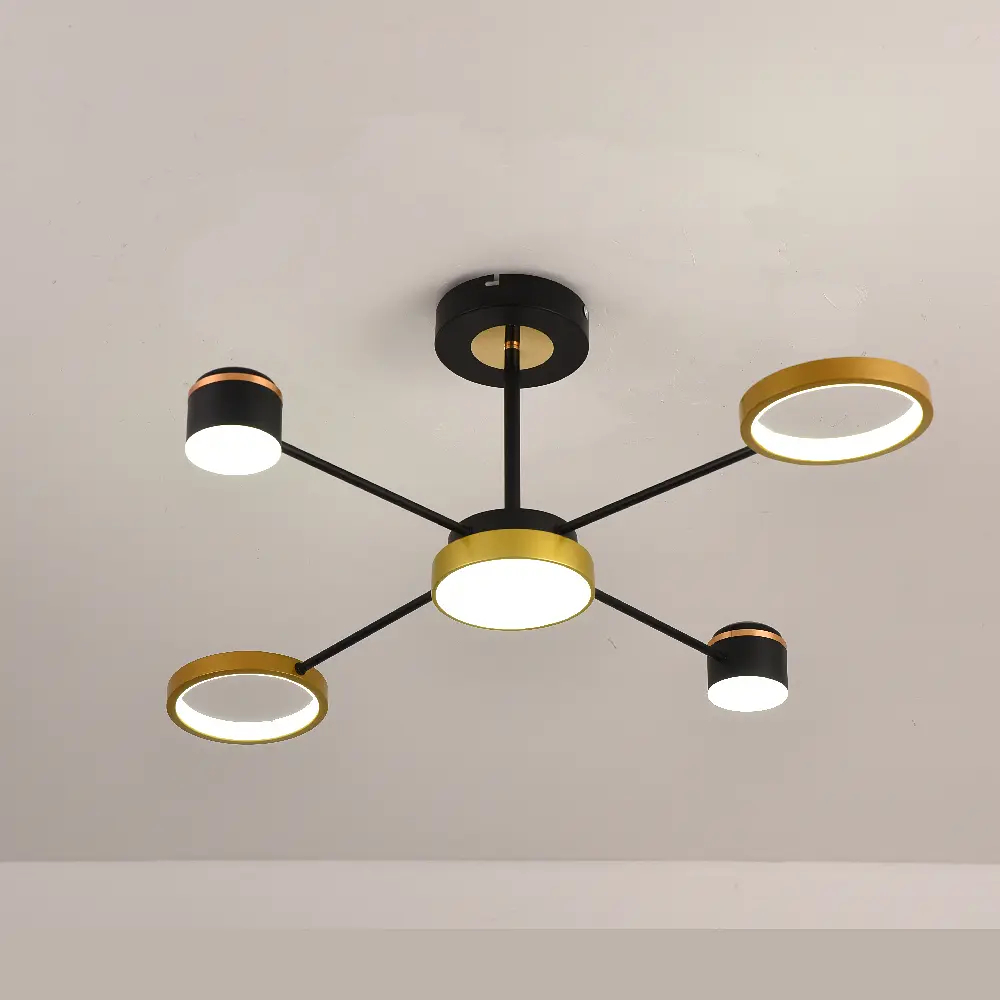 Накладная светодиодная люстра Ardero AL6120ARD STORIA 41Вт черный золото - фото 2