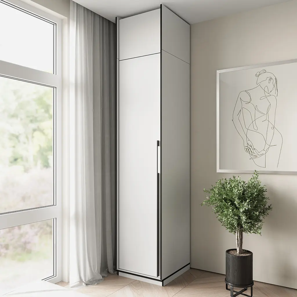 Пенал для дому Flamecame зі штангою у спальню FR-12 Білий - фото 3