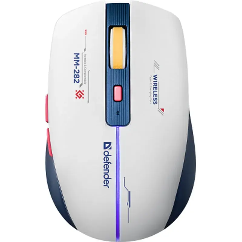 Мишка Defender Dila MM-282 Wireless White/Blue (52282)