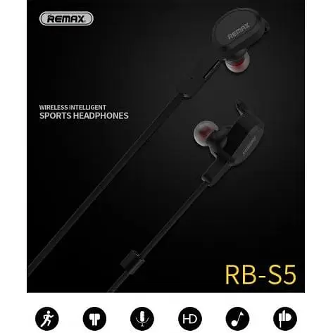Бездротова стереогарнітура Remax Bluetooth RB-S5/RM-S5 чорна - фото 6