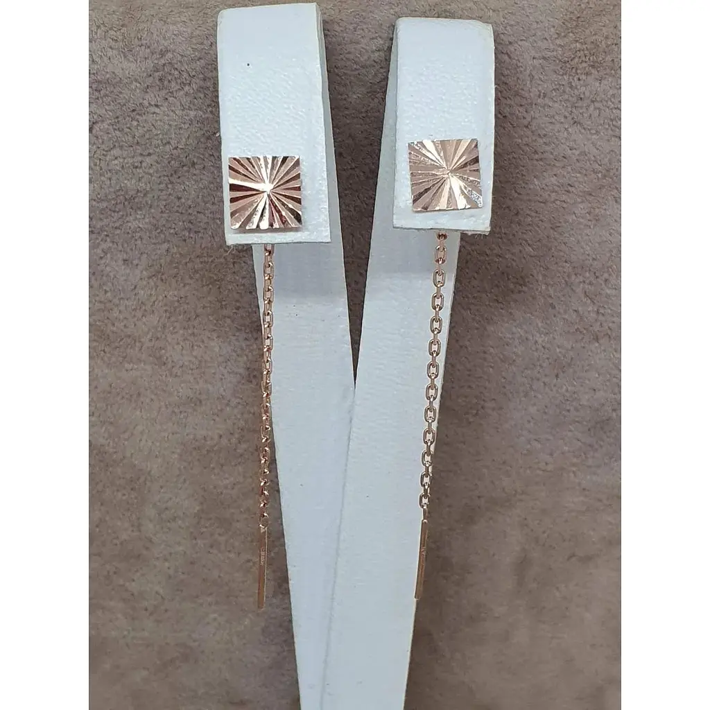 Золоті сережки-протяжки Favoritum. 210081_А - фото 3