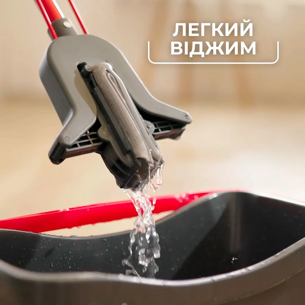 Швабра Vileda Easy Mop Губчаста з віджимом (8690803750701) - фото 5