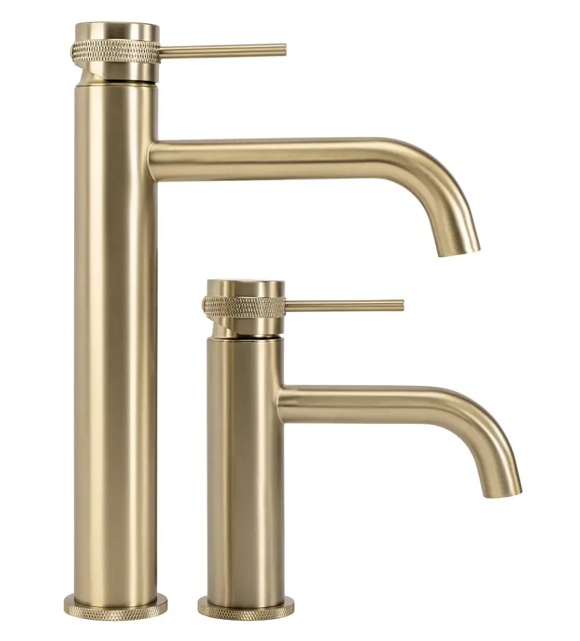 Змішувач для умивальника Rea Lungo Grip низький brushed gold REA-B6950 - фото 2